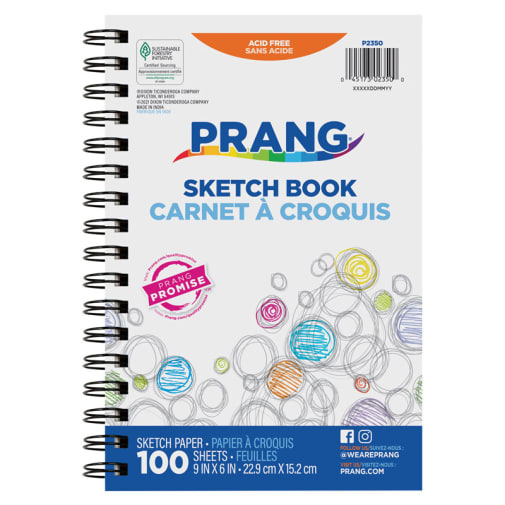 Prang Sketch Book, Spiral (9"x6")