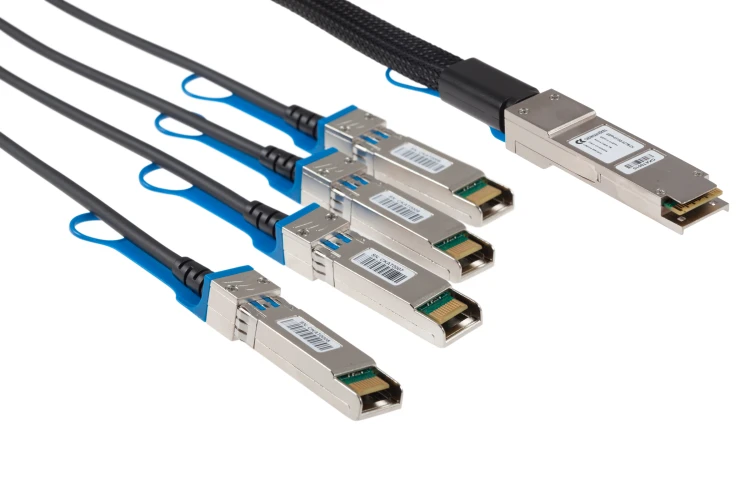 QSFP-4X10G-AC10M-Direct-Attach Breakout Cable - 10m (33FT), New, Compatible