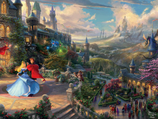 Ｔｈｅ　Ｓｌｅｅｐｉｎｇ　Ｂｅａｕｔｙ Sleeping Beauty Thomas Kinkade Enchanted Puzzle (750 Pieces)