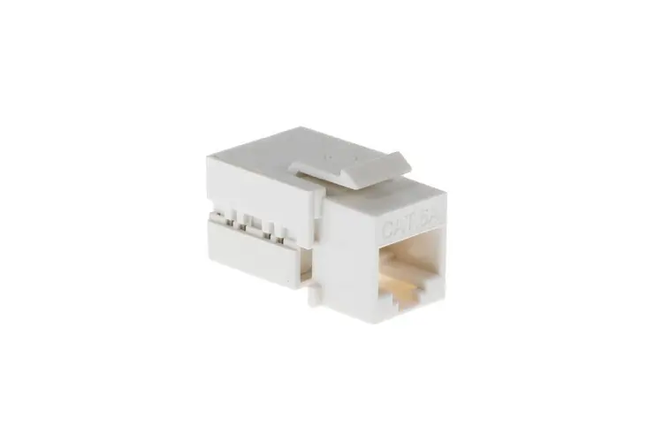 Cat6A RJ45 110 Type Keystone Jack, White
