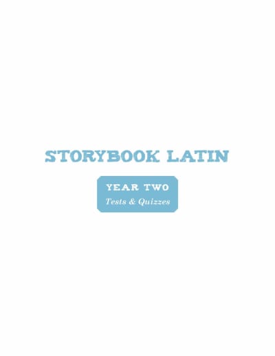 Storybook Latin Year 2 Bible Stories Tests & Quizzes