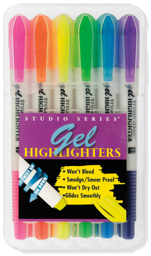 Gel Highlighters are from Sharpie will never dry out