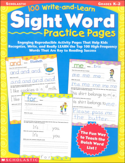 100 Write-and-Learn Sight Word Practice Pages