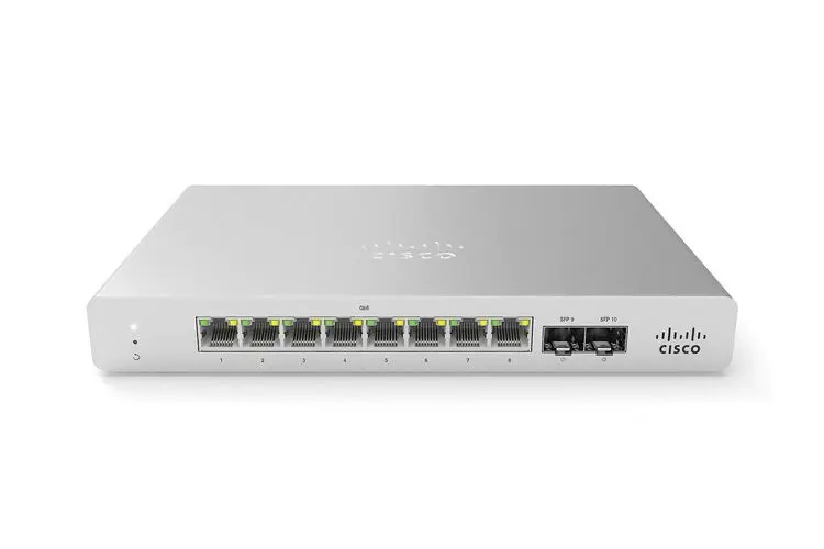 Cisco Meraki 8-Port Gigabit Cloud-Managed PoE+ Switch with 2 SFP Uplinks, MS120-8LP-HW, Unclaimed, Refurbished, Original
