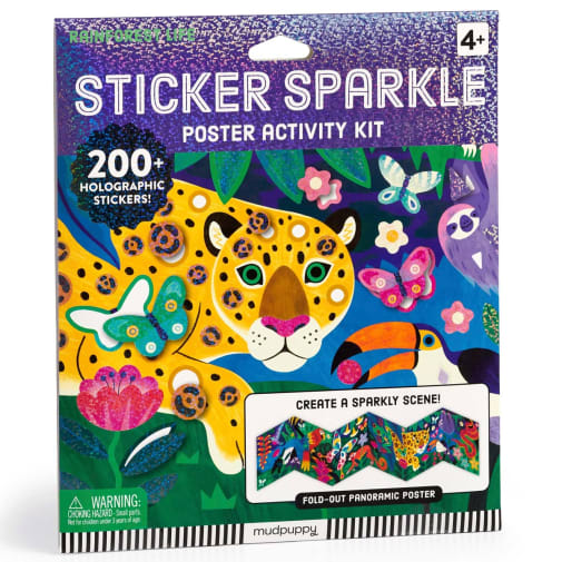 Rainforest Life Sticker Sparkle Poster Activity Kit