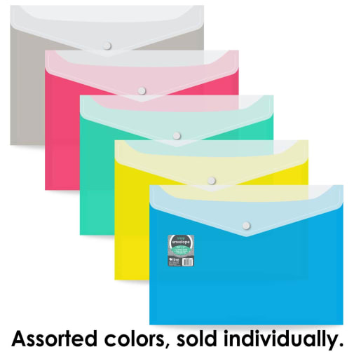Snap 'N Go Reusable Poly Envelope 8.5x11" - Assorted Color