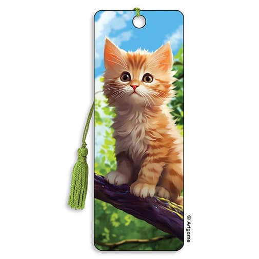 Summer Kitten 3D Bookmark