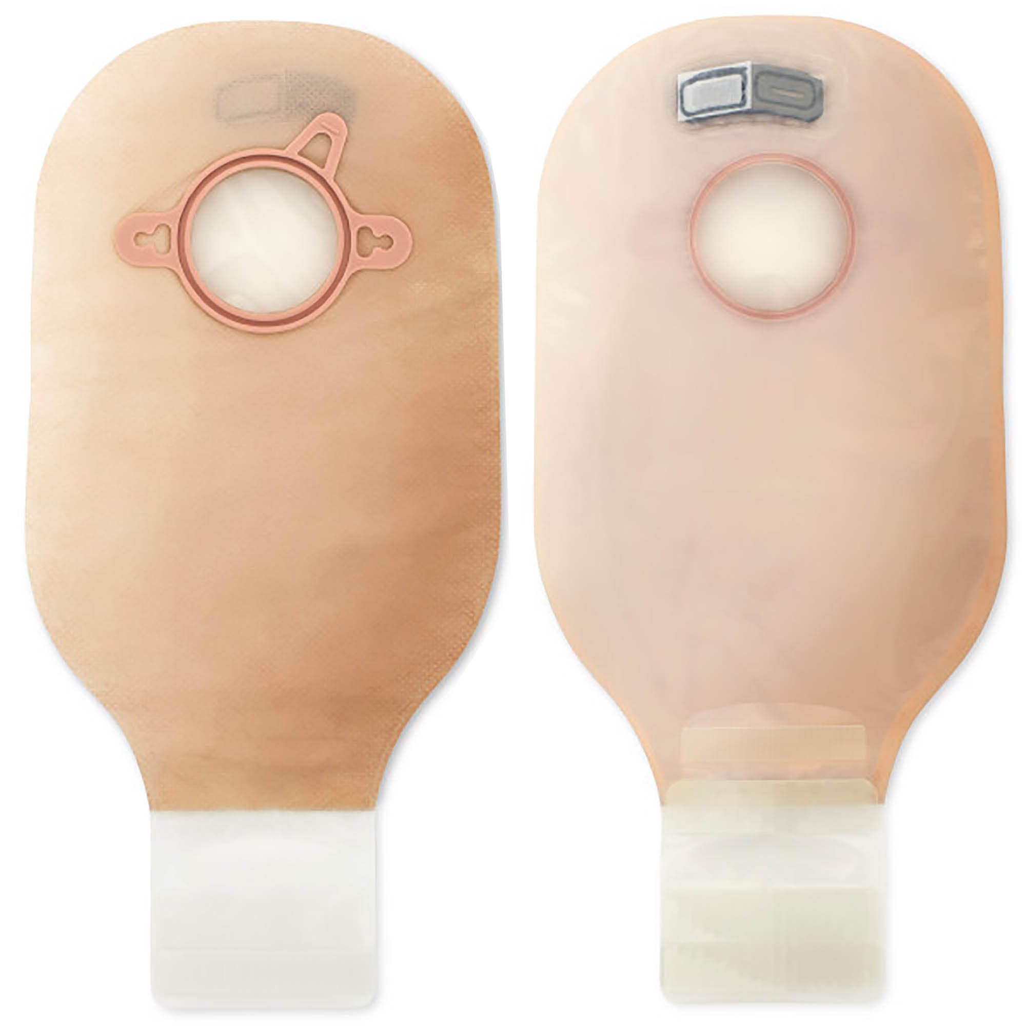 New Image 2-Piece Transparent Colostomy Pouch, Pre-cut to Fit 44mm, Green Match MK 474568