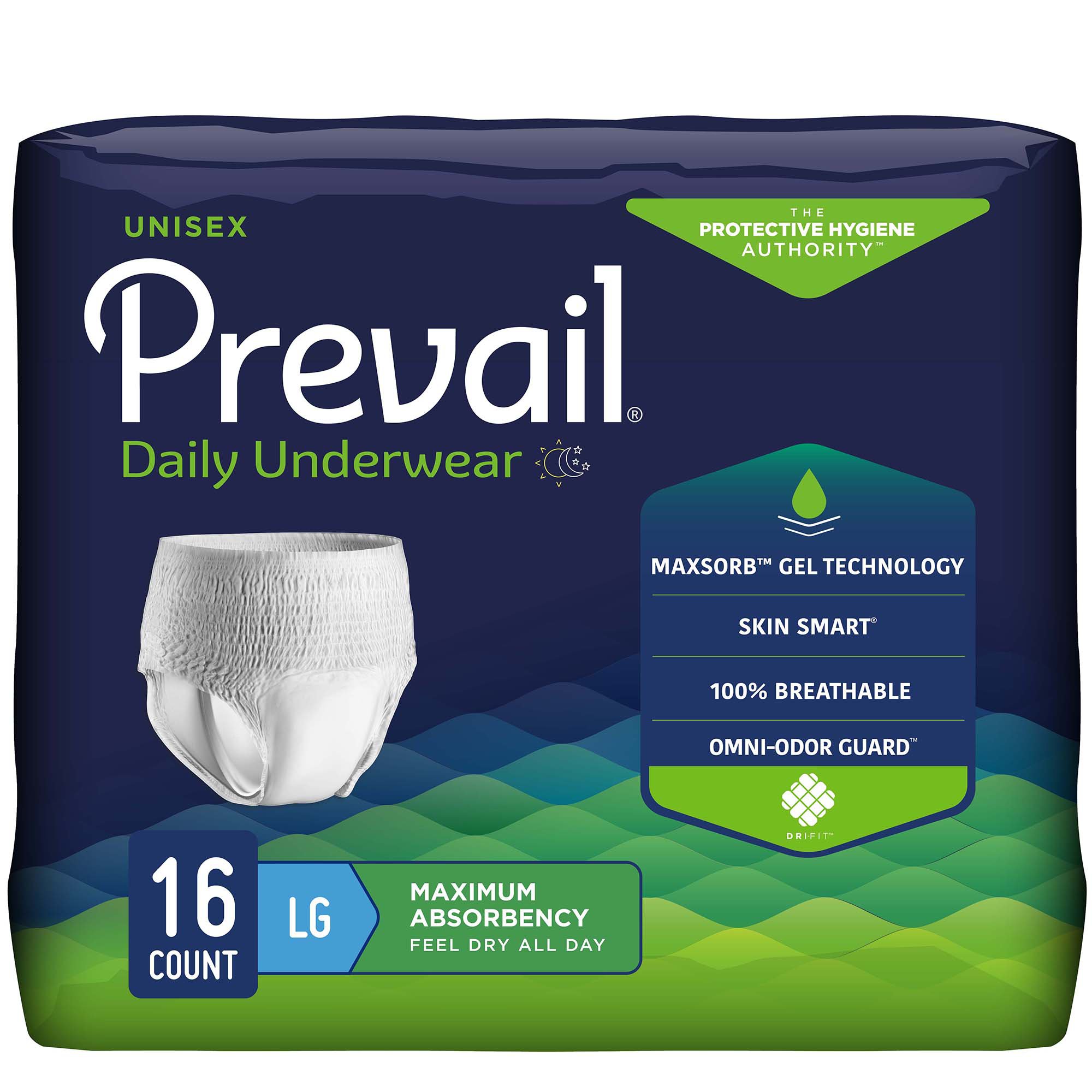 Prevail Maximum Absorbent Underwear, Large MK 450593