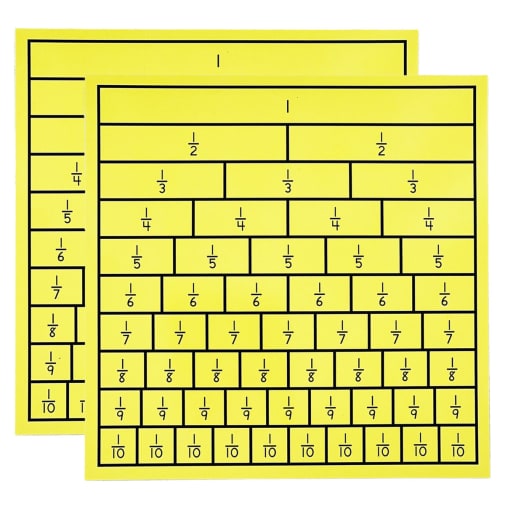 Laminated Fraction Chart - Small