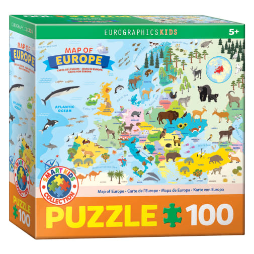Eurographics Illustrated Map of Europe Puzzle - 100 pieces