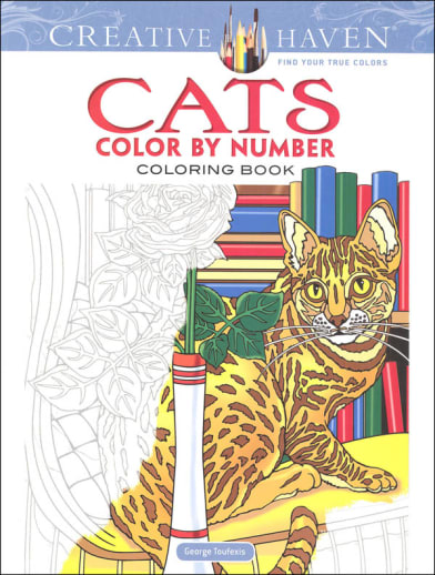 Cats Color by Number Coloring Book (Creative Haven)