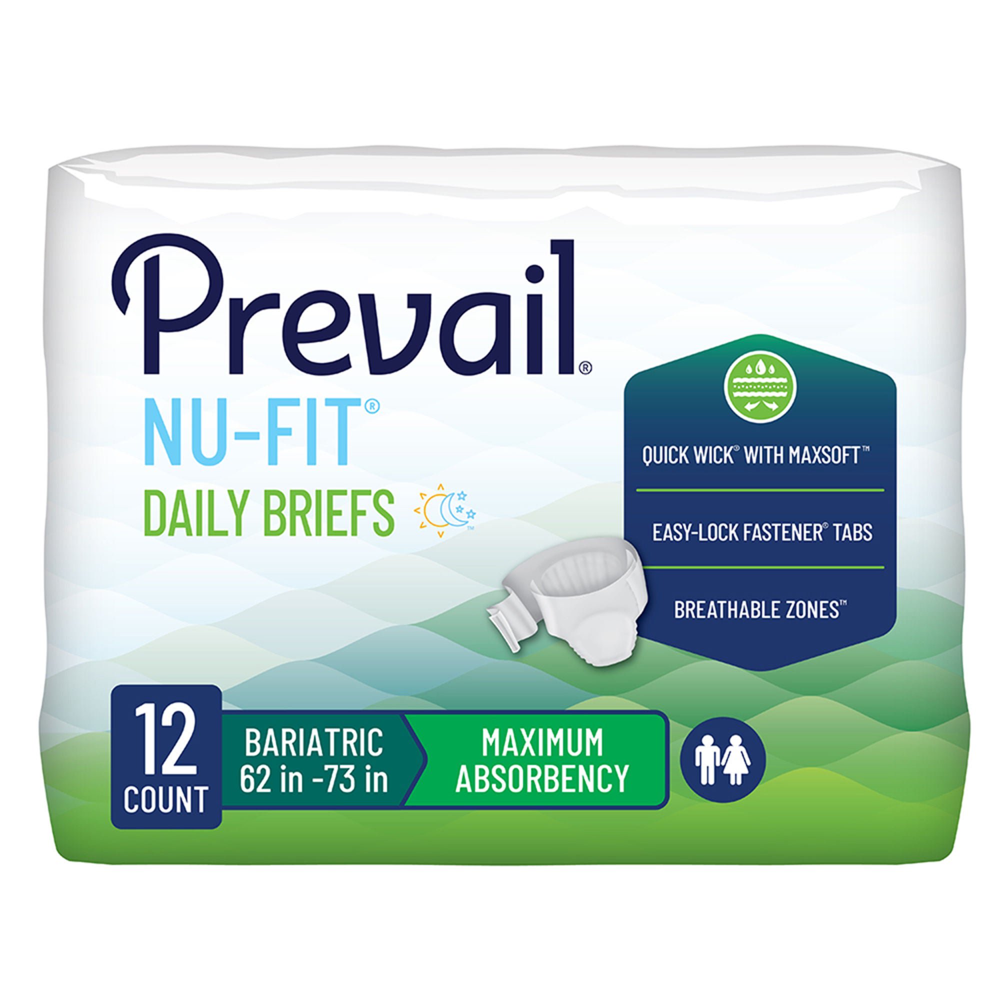 ProCare Unisex Adult Incontinence Brief, Heavy Absorbency, White, 2-XL MK 832021