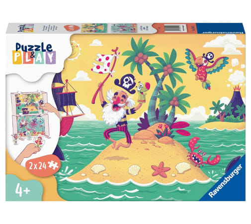 Ravensburger Puzzle & Play: Pirate Adventure Childrens Puzzle (2 x 24 piece)
