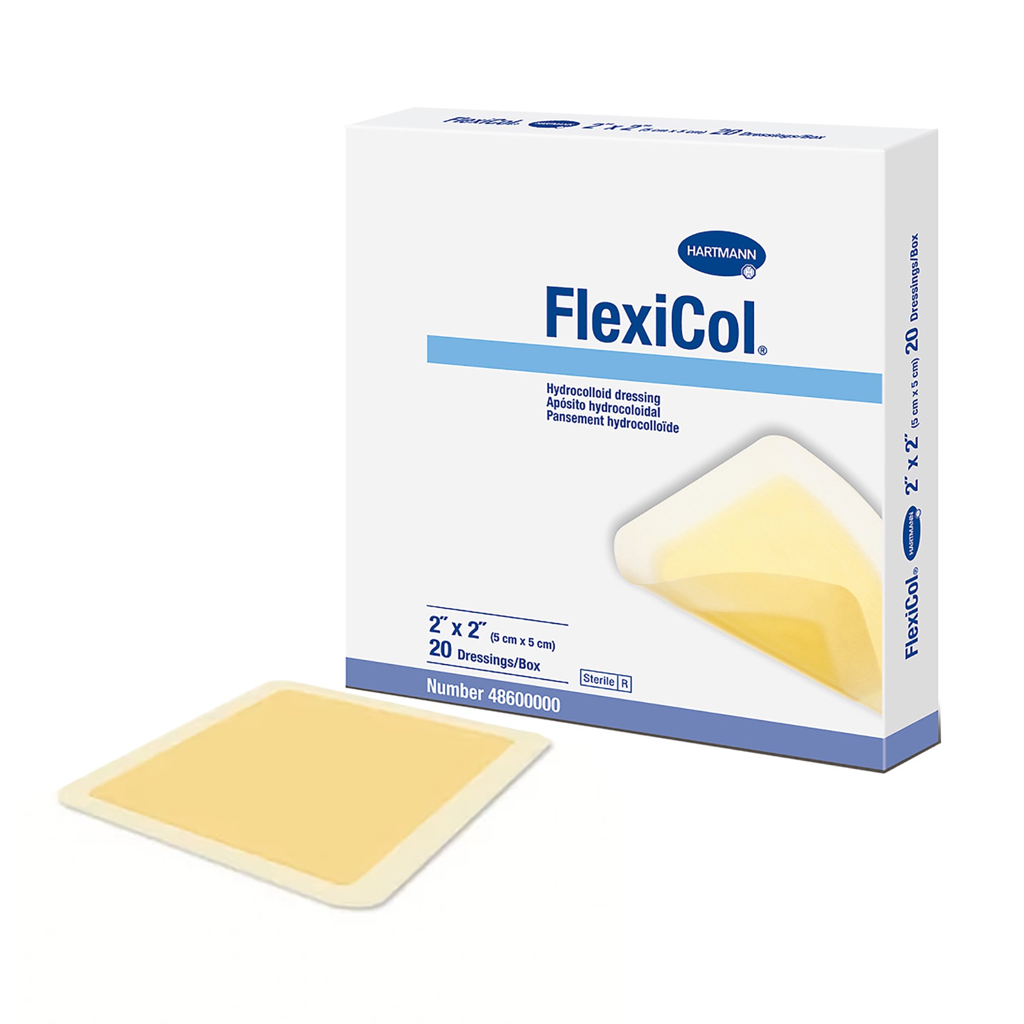 FlexiCol Hydrocolloid Dressing, 2 x 2 Inch MK 764768