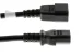 AC Power Cord,  C13 to C14,  14AWG, 1ft, Black