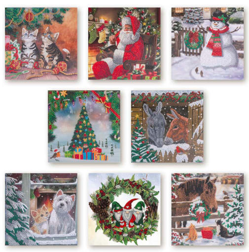 Crystal Art Card Kit - Christmas Cards (Boxed Set)