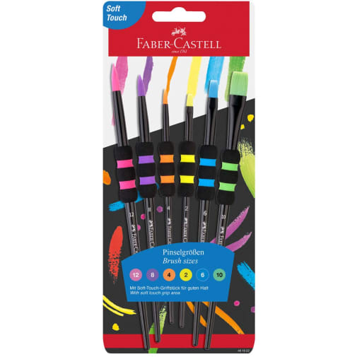 Soft Grip Brushes - 6 count