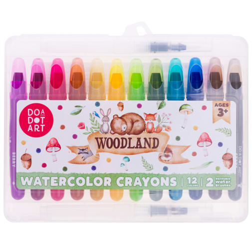 Do-A-Dot Woodland Watercolor Crayons, 12 Count