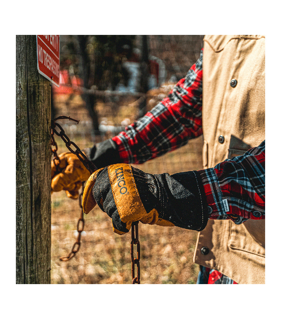 Lined Grain Pigskin Palm with Safety Cuff, Black, large image number 3