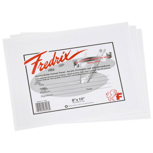 Fredrix Canvas Panels 8" x 10" - Pack of 3