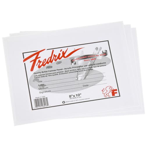 Fredrix Canvas Panels 8" x 10" - Pack of 3