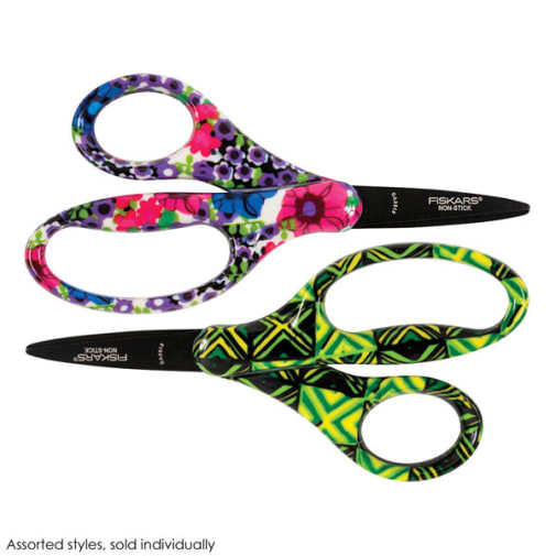 Fiskars Designer Non-stick Pointed-tip Kids Scissors 5" (assorted)