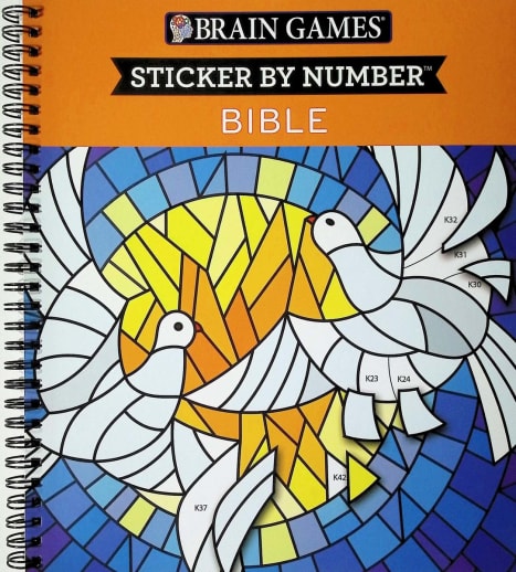 Sticker By Number: Bible (Brain Games) 52 pages