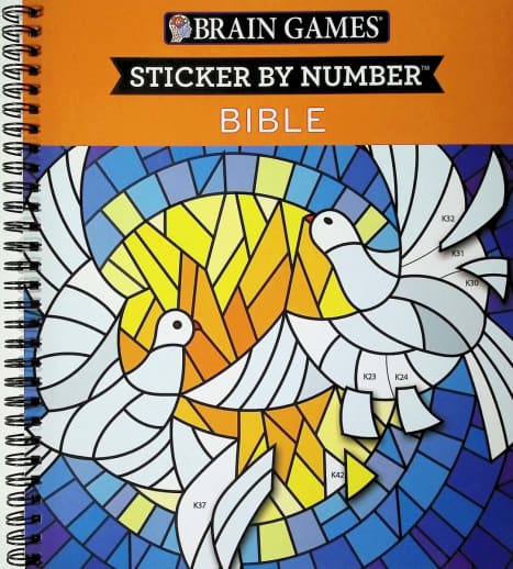 Sticker By Number: Bible (Brain Games) 52 pages