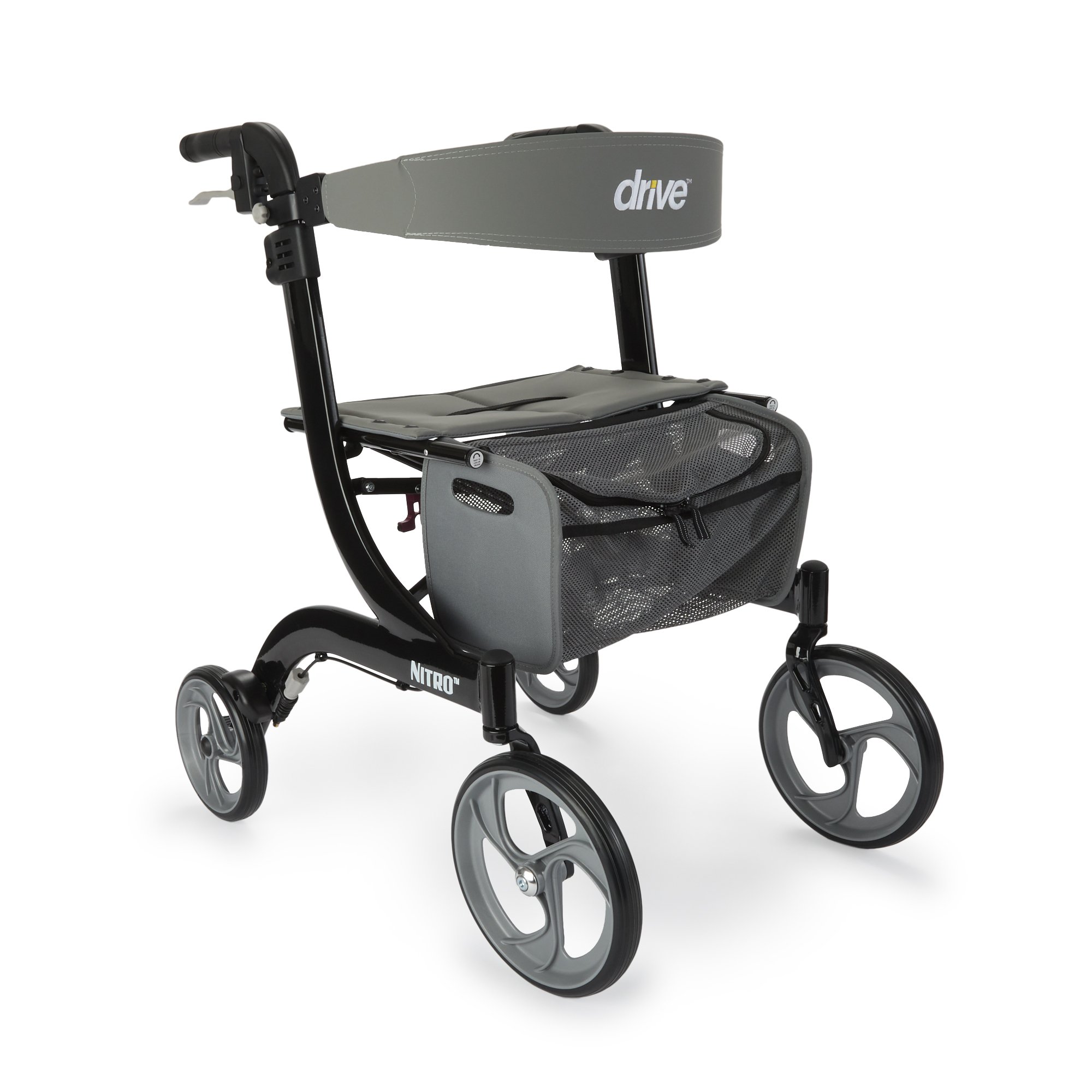 drive Nitro Four-Wheel Rollator, Black MK 876606