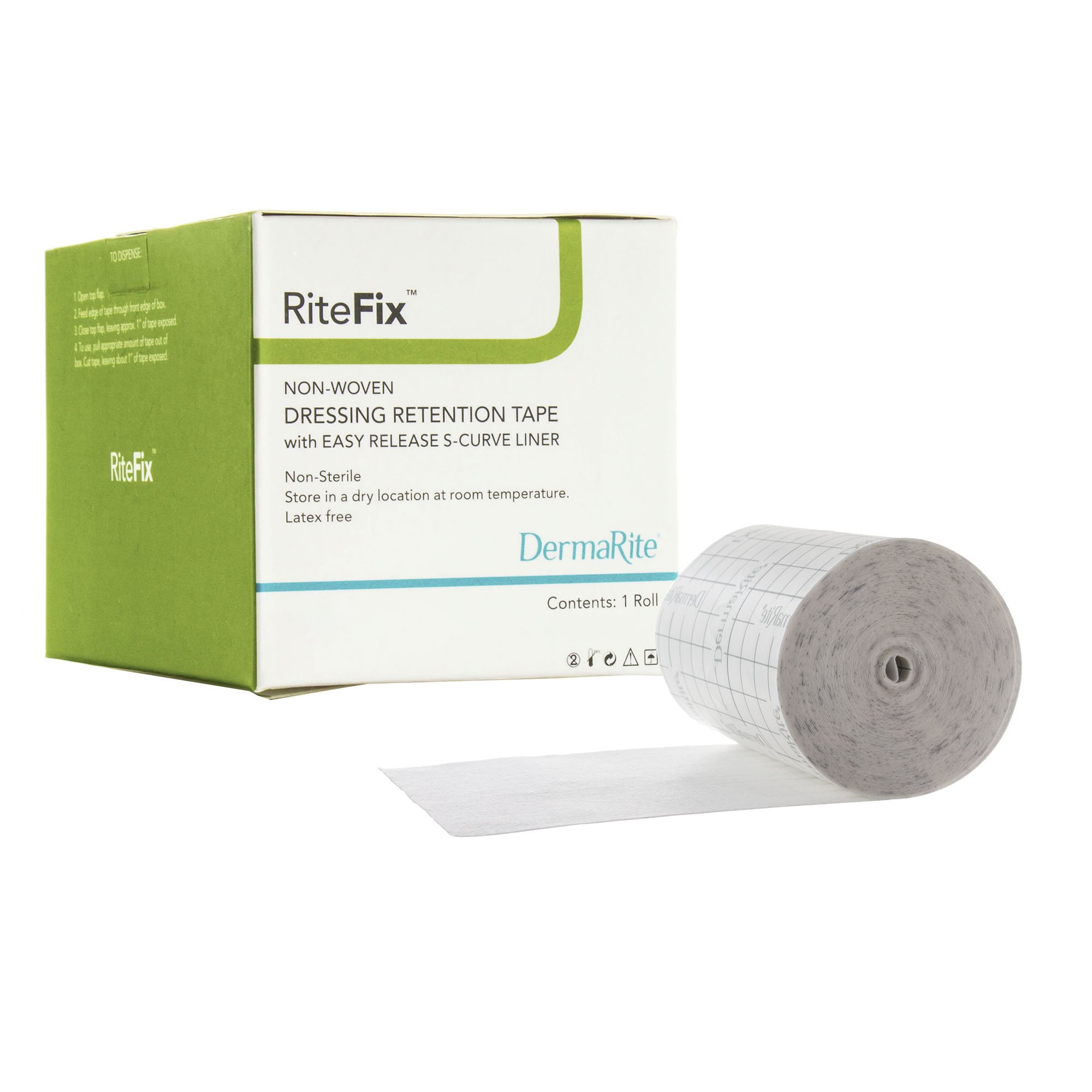RiteFix Nonwoven Dressing Retention Tape, 1 Inch x 11 Yard, White MK 1123825