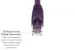 CAT6A Ethernet Patch Cable, Half-moon Boot, UTP, 20ft, Purple