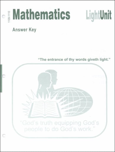 Mathematics LightUnits A/K 1109-1110 Algbr II