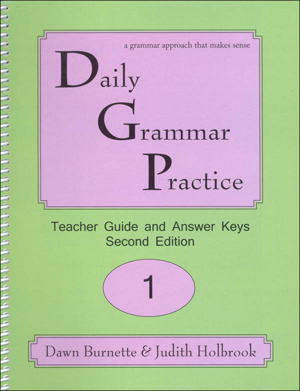 Daily Grammar Practice Teacher Guide Grade 1