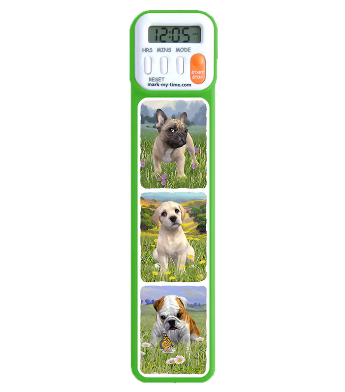MarkMyTime 3D Puppies Bookmark