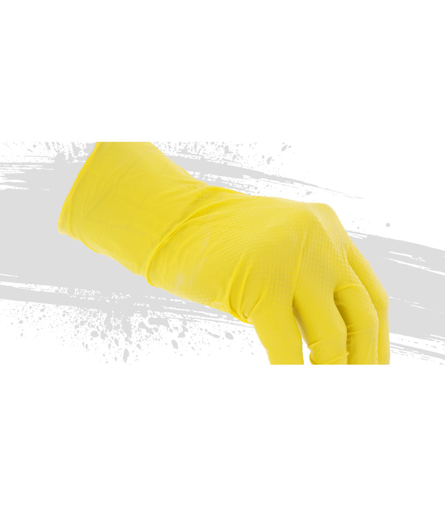 8 Mil Super Duty Nitrile Gloves (Pack of 100), Yellow, large image number 2