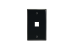 Keystone Wall Plate, 1 Port, Black