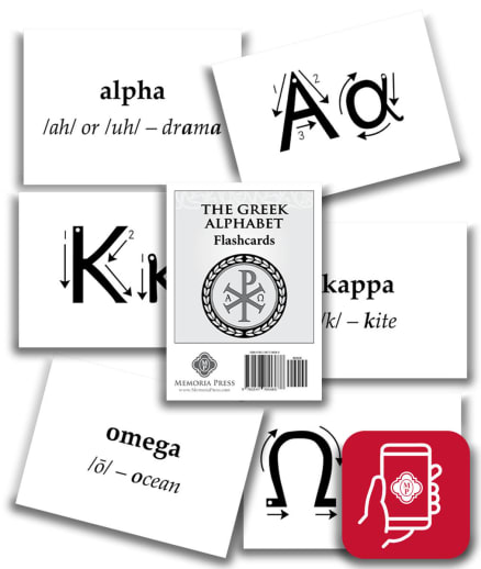 App Access: Memoria Press Greek Alphabet Flashcards