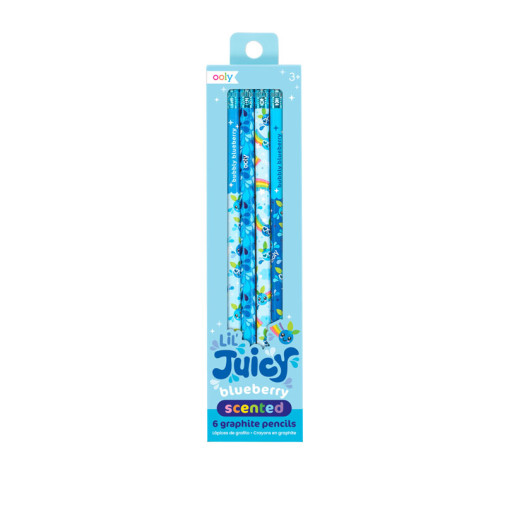 Lil Juicy Scented Graphite Pencils - Blueberry (set of 6)
