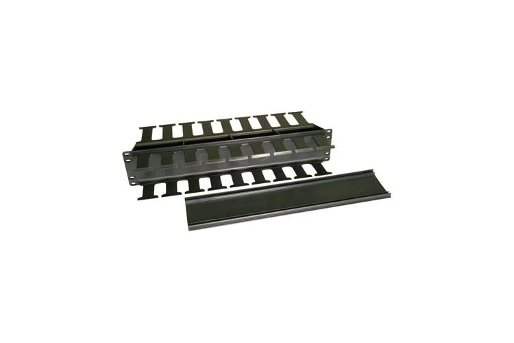 Great Lakes 2RU Horizontal Double-Sided Cable Organizer w/ Cover