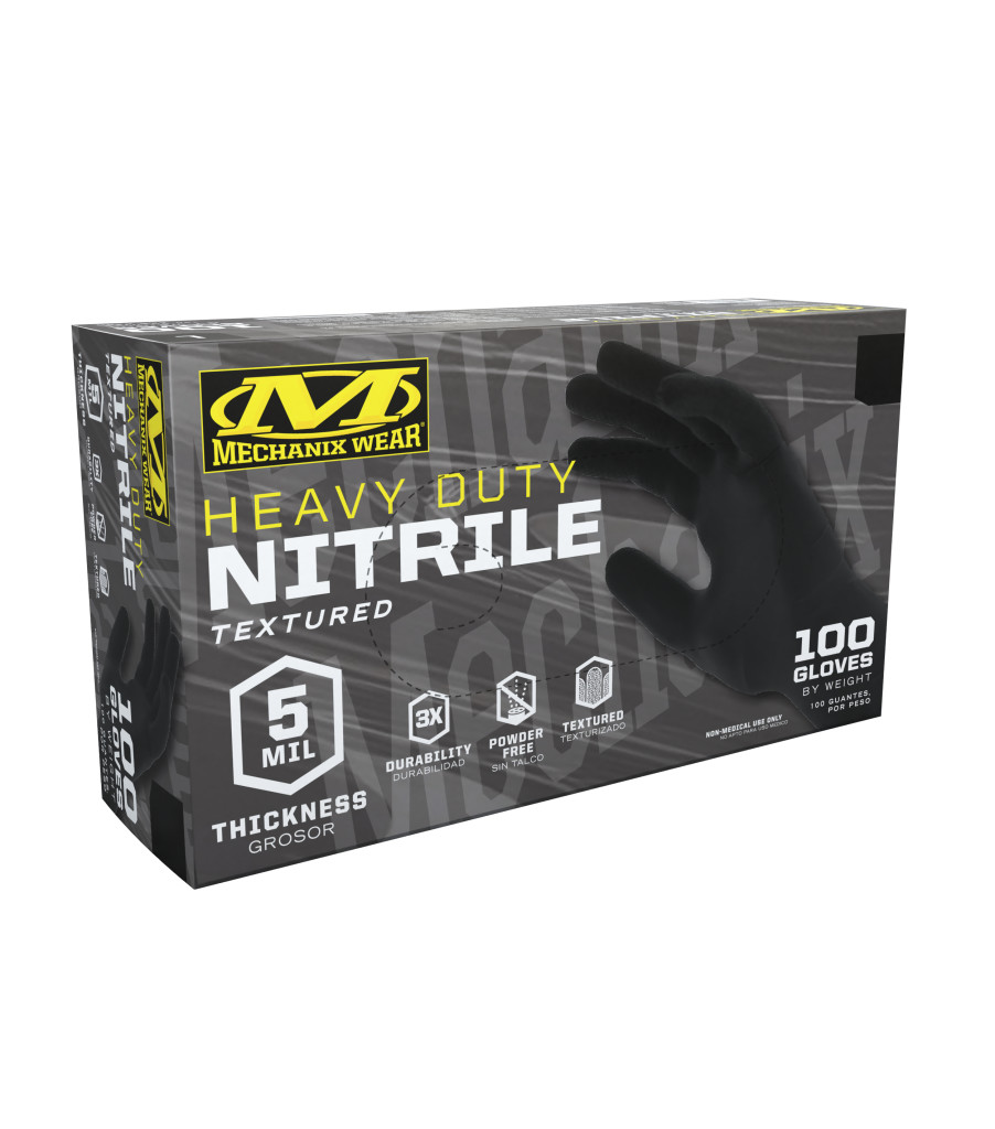 5 Mil Heavy Duty Black Nitrile Gloves (Pack of 100), Black, large image number 0