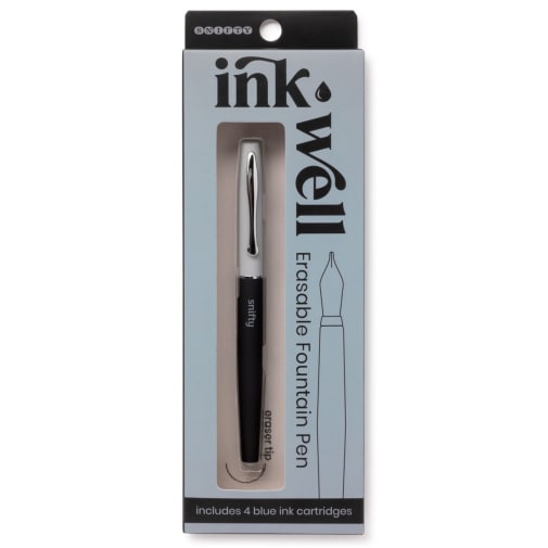 Ink Well Erasable Fountain Pen - Black/Grey
