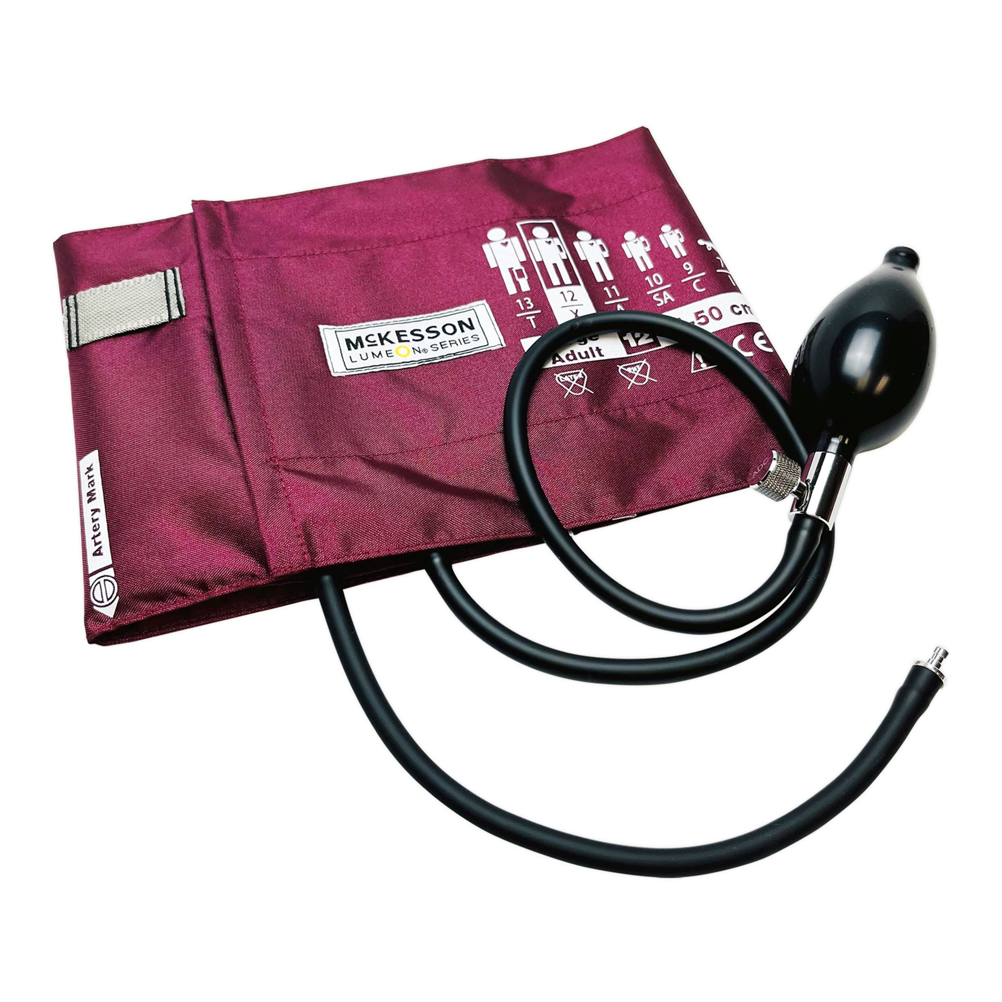 McKesson Lumeon Blood Pressure Cuff and Bulb, Large Cuff, 34  50 cm, Adult MK 803207