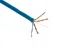 Cat6 Bulk Ethernet Cable, Unshielded, Solid, CMP, Pull Box, 1000 ft, 550 Mhz, Blue