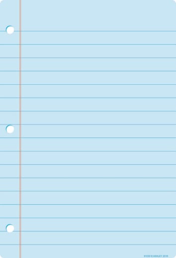 Notebook Page Smart Poly Chart Write-On/Wipe-Off - Light Blue
