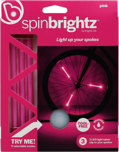 Spin Sport Brightz Bike Lights - Pink