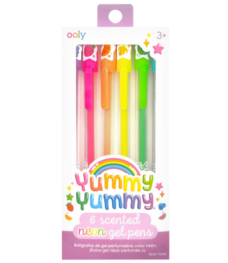 Yummy Yummy Scented Neon Gel Pens - set of 6