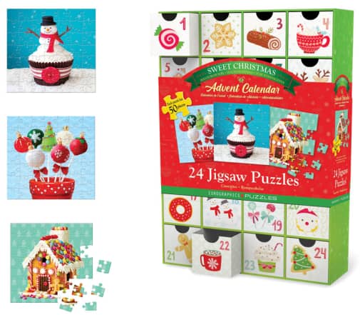 Eurographics Sweet Christmas Advent Calendar (24 50-piece Jigsaw Puzzles)