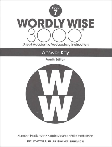 Wordly Wise 3000 Book 7 Answer Key, 4th Edition