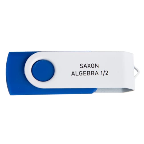 Mastering Algebra - Saxon Algebra 1/2 3rd Edition USB Drive